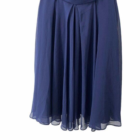 Davids Bridal Marine Bridesmaid Dress Strapless 2 - Picture 3 of 6